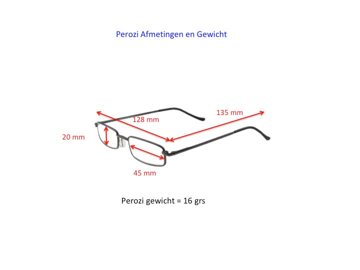 Perozi - Klassieke 'Look over' leesbril voor Dames en Heren